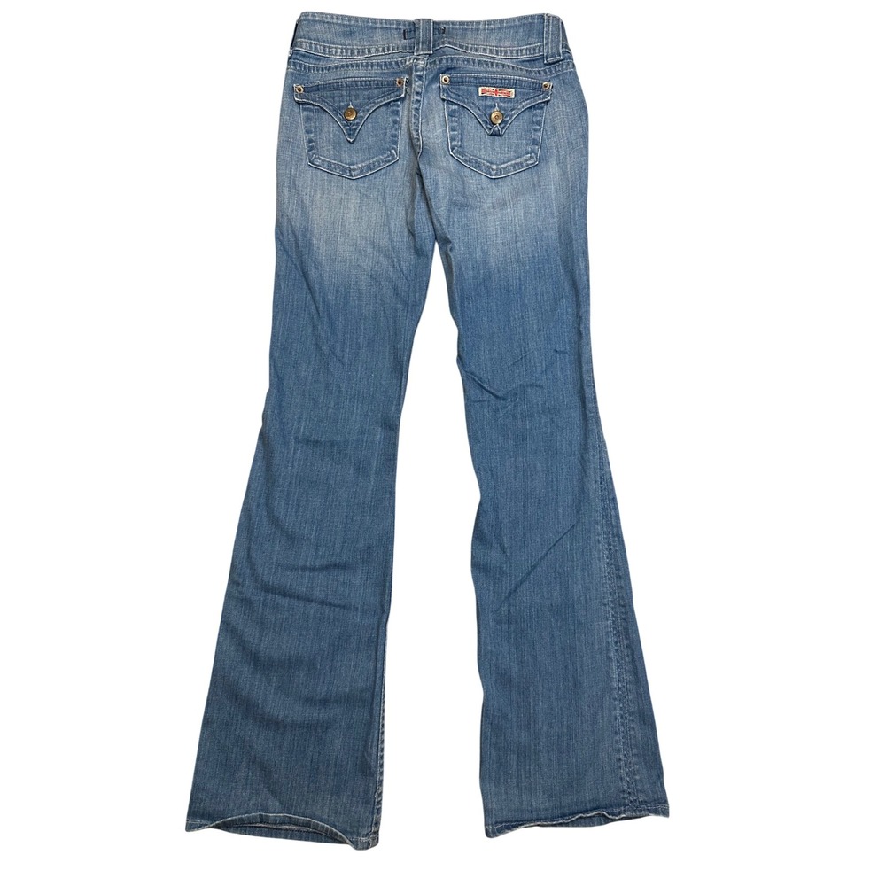 Hudson Beth Baby Bootcut Jeans Medium Wash Low Rise Flap Pocket Size 28 - Picture 3 of 6